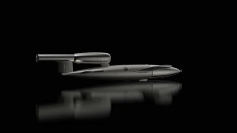 724 - Missile on reflected Floor 05 01 Stock Footage 168067998