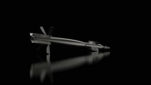 724 - Missile on reflected Floor 06 01 Stock Footage 168067983