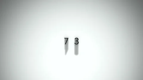 73 3D title animation matte black text on a white background 動画素材 300715366