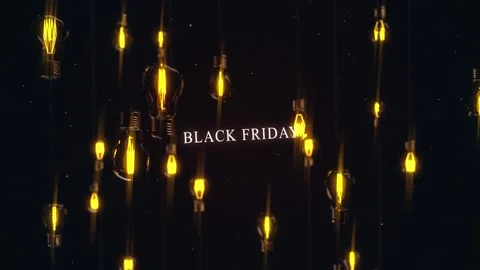 73 Animation Text Light Bulbs Sale Idea Effect Black Friday 库存影片 137015190