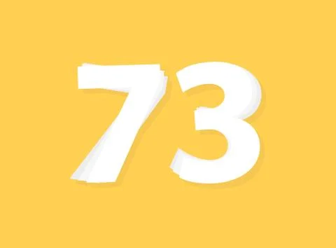 73 Number vector, modern layers design font. Eps10 illustration 스톡 일러스트