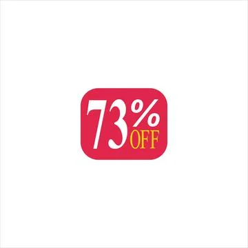 73 offer tag discount vector icon stamp on a white background Illustrazione stock