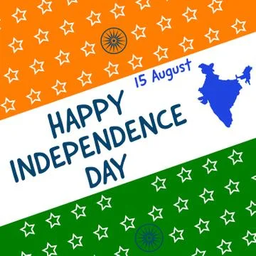 73 th or 74 th India Independence day image printable sticker, seamless patt Stock Illustration