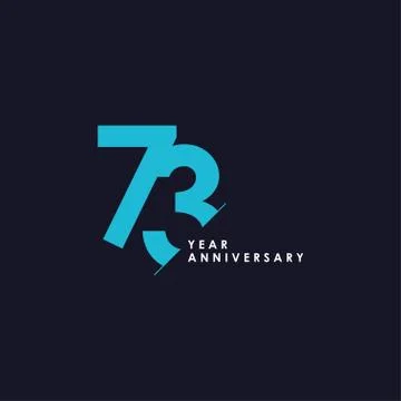 73 Years Anniversary Vector Template Design Illustration Stock Illustration