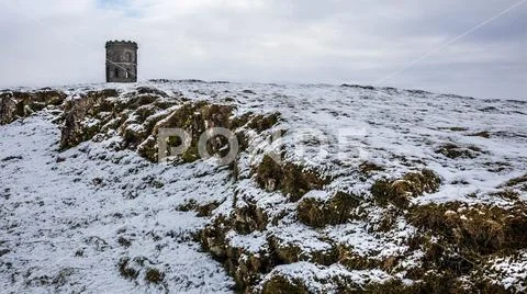 7364 Solomons Temple in snow Stock Photos