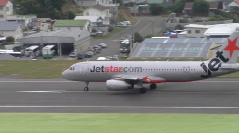 737 taking off into fog Stock Footage 3011761