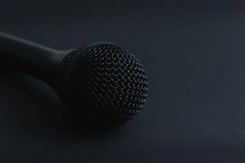 74 Black Microphone Dark Background Stock Photos