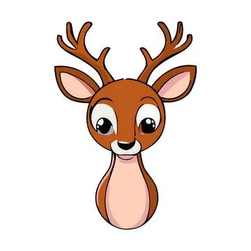 74. Cute Cartoon Deer Vector Illustration Stock Illustration