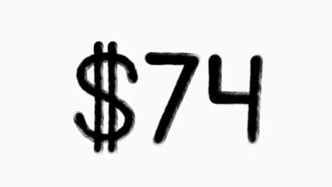 74 Dollar Hand Drawn Animation For Finance Currency Money Business Concept Stock Footage 307028052
