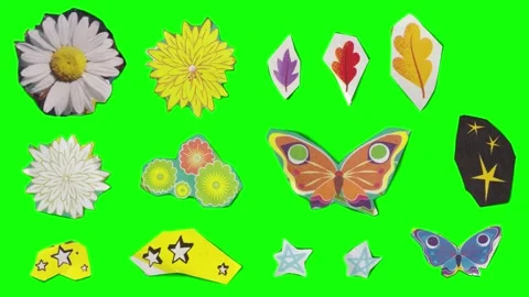 74 Loopable Stop Motion Magazine Cutouts Stock Footage 307880500