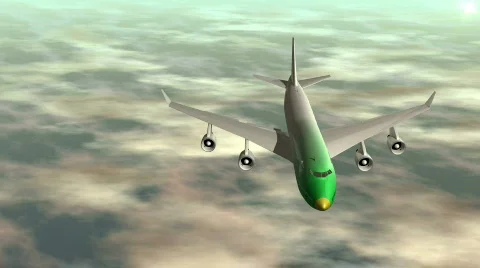 747 High Fly 스톡 동영상 349700