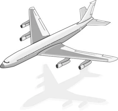 747 Jet plane Stock Illustration