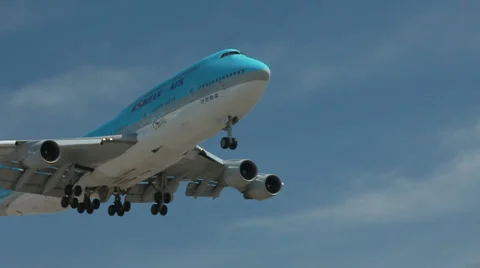 747 LANDING Stock Footage 2322319