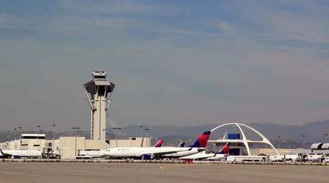 747 TAKES OFF FROM LAX Stock Footage 905036