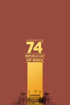 74th Republic day Stock Illustration