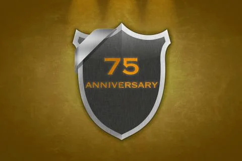 75 anniversary. Stock Illustration