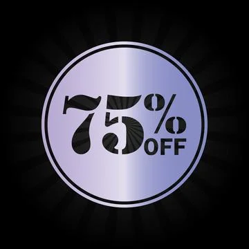 75% Off Discount Badge Stock-Illustration