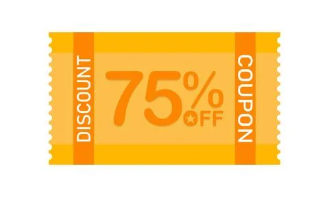 75% Discount Coupon Stock Illustration