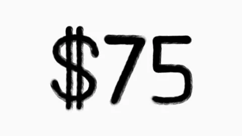 75 Dollar Hand Drawn Animation For Finance Currency Money Business Concept Stock Footage 307112400