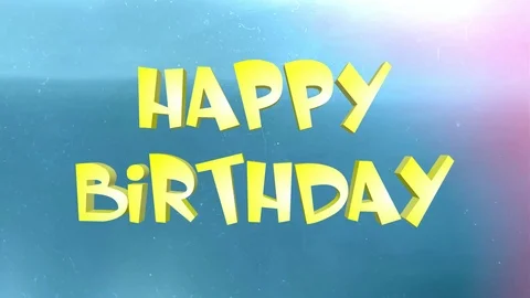75 Happy Birthday Text Animation with Effect Glitch Stockbeeldmateriaal 126921082