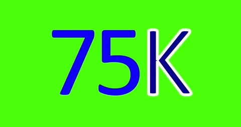 75 k text animation, discount, sale, green screen 動画素材 281309273