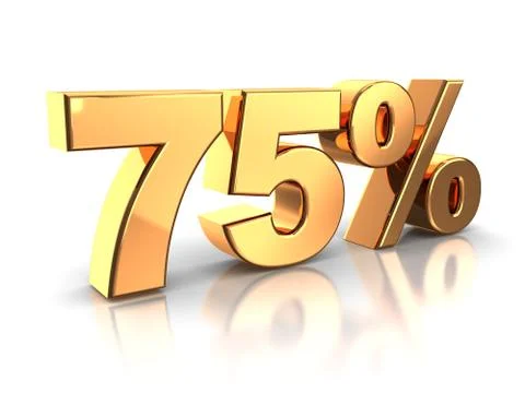 75 percent Stock Illustration