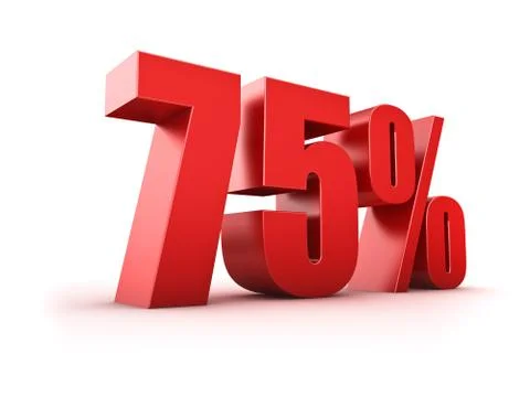 75 percent Stock Illustration