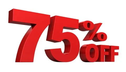 75 Percent Off Stock Illustration