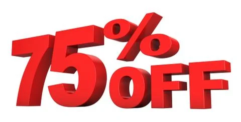 75 Percent Off Stock Illustration