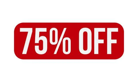75% Off Rubber Stamp. Red 75% Off Rubber Grunge Stamp Seal Vector Illustratio Stock-Illustration
