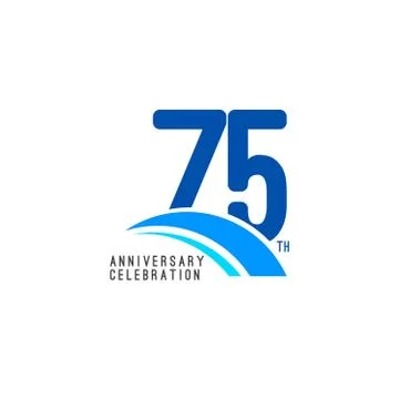 75 Year Anniversary Celebration Vector Template Design Illustration Stock Illustration