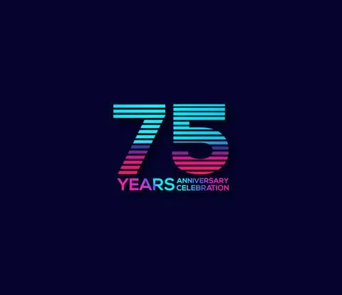 75 Year Anniversary Day background Concept Illustrazione stock