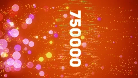 750k Vertical Video Counter on reaching subscribers, likes and etc. Stock Footage 135172393