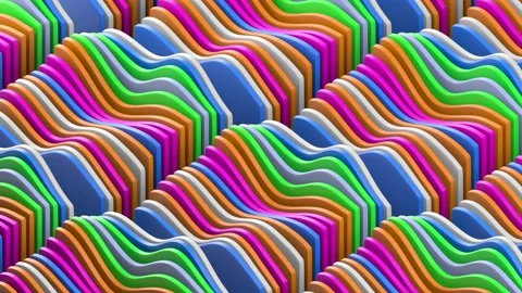 752 - Wave animation 02 Stock Footage 168070532