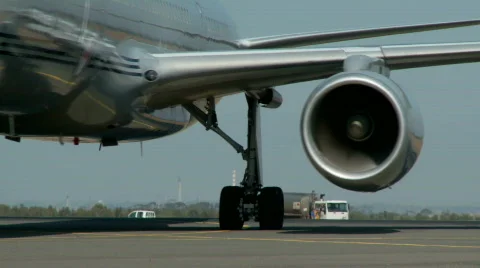 757 Engine Nacelle Stock Footage 496641