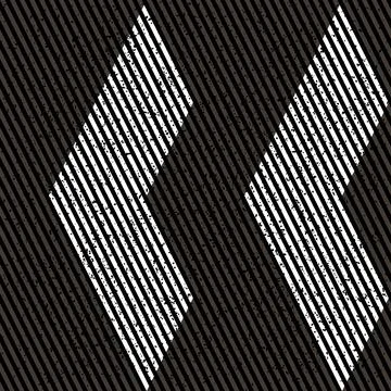 757 seamless pattern with black and silver gray stripes Illustrazione stock
