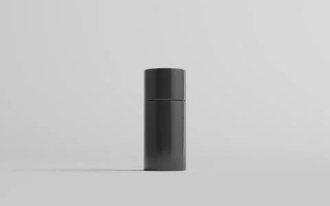 75ml Black Plastic Roll-On / Spray Deodorant Bottle Mockup - One Bottle. 3D I Stock Illustration