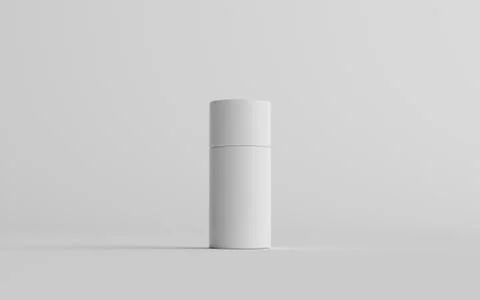 75ml White Plastic Roll-On / Spray Deodorant Bottle Mockup - One Bottle. 3D I Stock Illustration