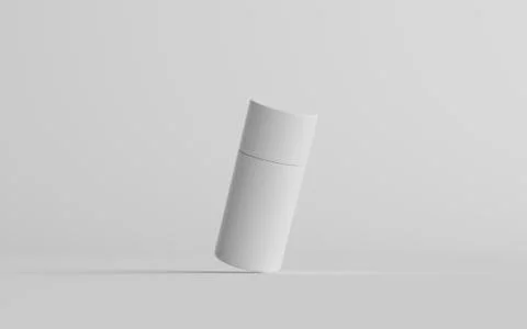75ml White Plastic Roll-On / Spray Deodorant Bottle Mockup - One Bottle. 3D I Stock Illustration