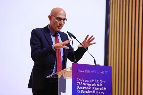 75th anniversary of the Universal Declaration of Human Rights (UDHR), Madrid, Sp Stock Photos