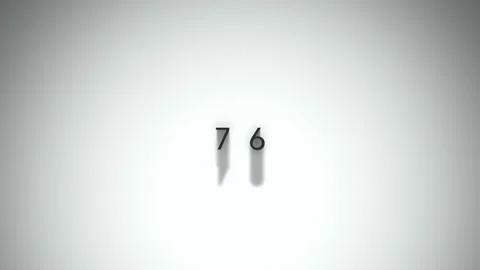 76 3D title animation matte black text on a white background Stock Footage 300715370