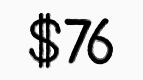 76 Dollar Hand Drawn Animation For Finance Currency Money Business Concept Stock Footage 307112433