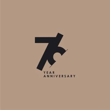 76 Years Anniversary Vector Template Design Illustration Stock Illustration