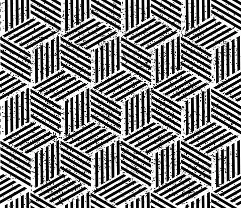 760 Seamless pattern with black and white segments cube_ 스톡 일러스트
