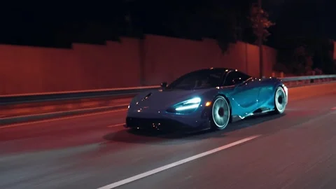 765LT Driving at night Video stock 212449491