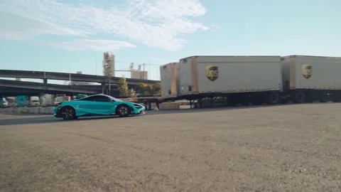765LT Driving in a parking lot Video stock 212451144