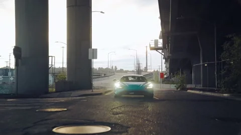 765LT + GT3RS driving over rail road tracks Video stock 212450780
