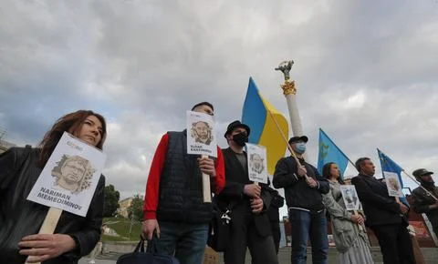 76th anniversary of Crimean Tatars deportation, Kiev, Ukraine - 18 May 2020 Stock Photos