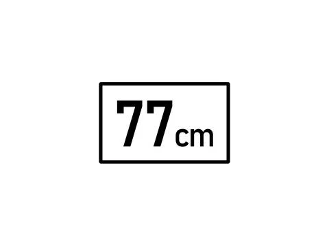 77 centimeters icon vector illustration, 77cm size Illustrazione stock