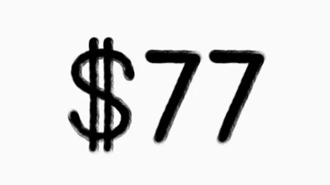77 Dollar Hand Drawn Animation For Finance Currency Money Business Concept Stock Footage 307188295